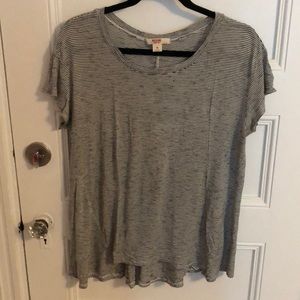 Black and White Striped Swing Shirt